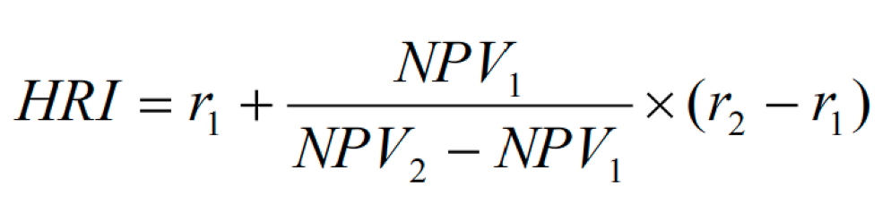 The following formula is used when calculating the IRR, when cash flow is not a constant value The following formula is used when calculating the IRR, when cash flow is not a constant value